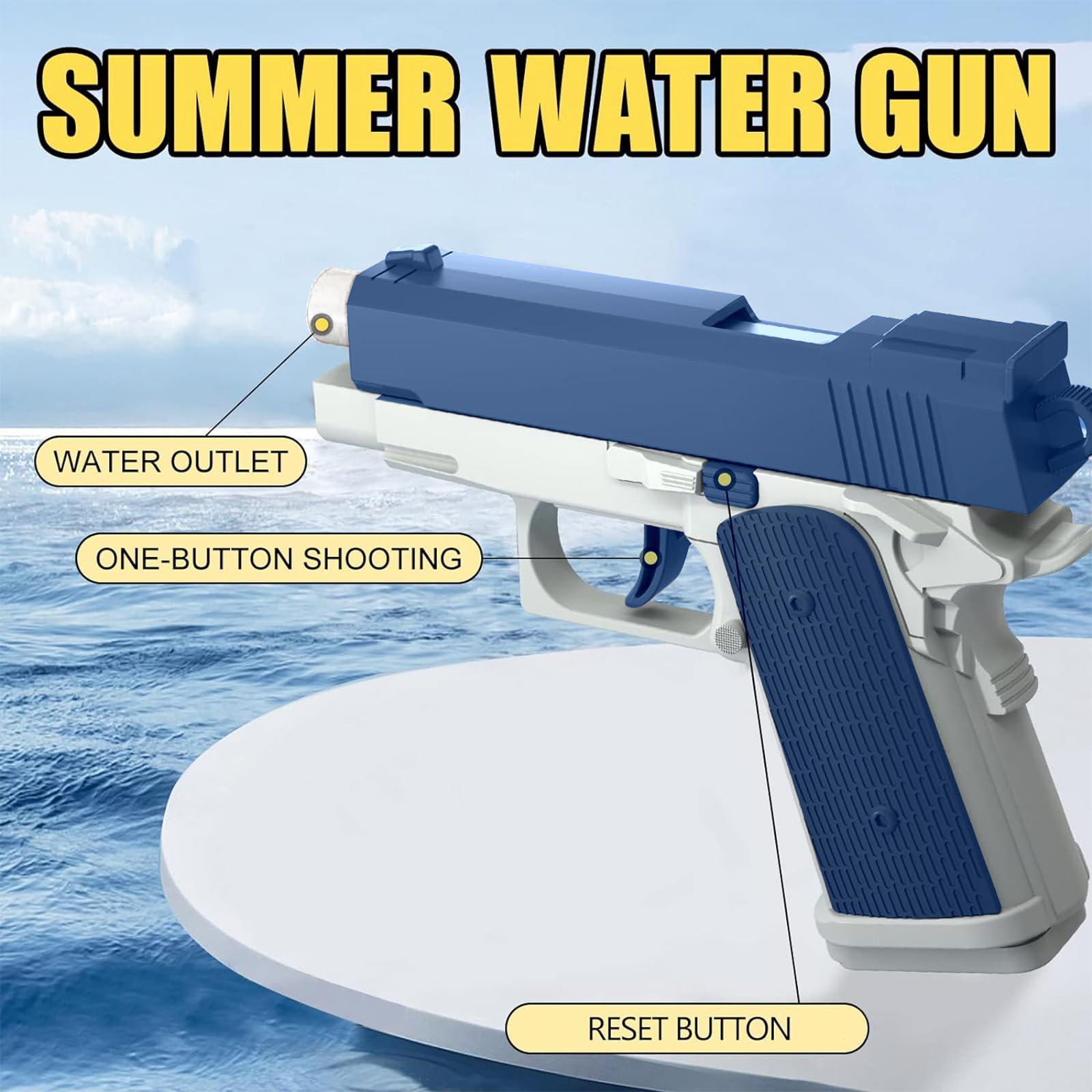 Wasserpistolen 2er Set | Mini Spritzpistolen Für Kinder | Sommer Spielzeug Blau