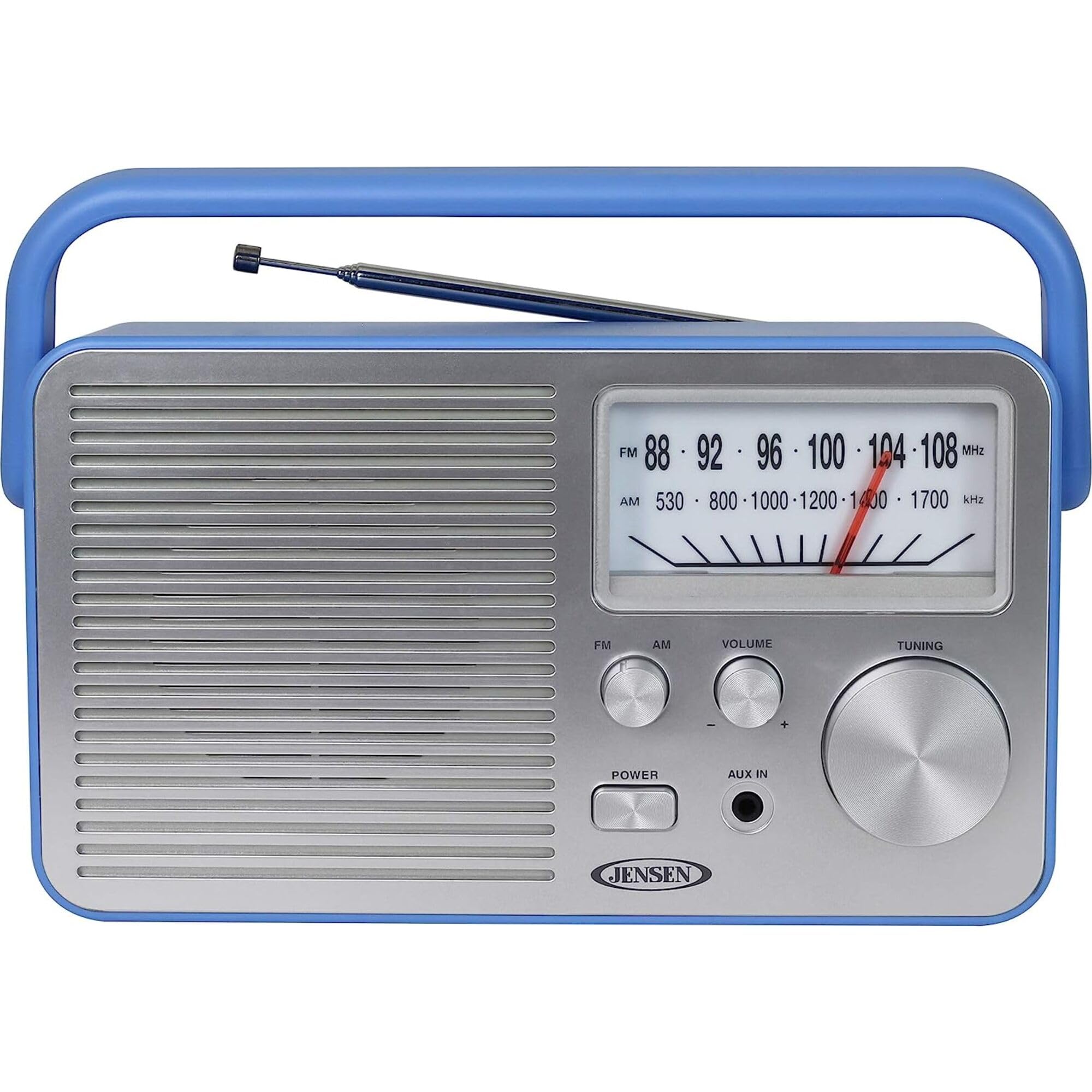 Jensen MR750BL Personal AM/FM Radio Blue (Blue)