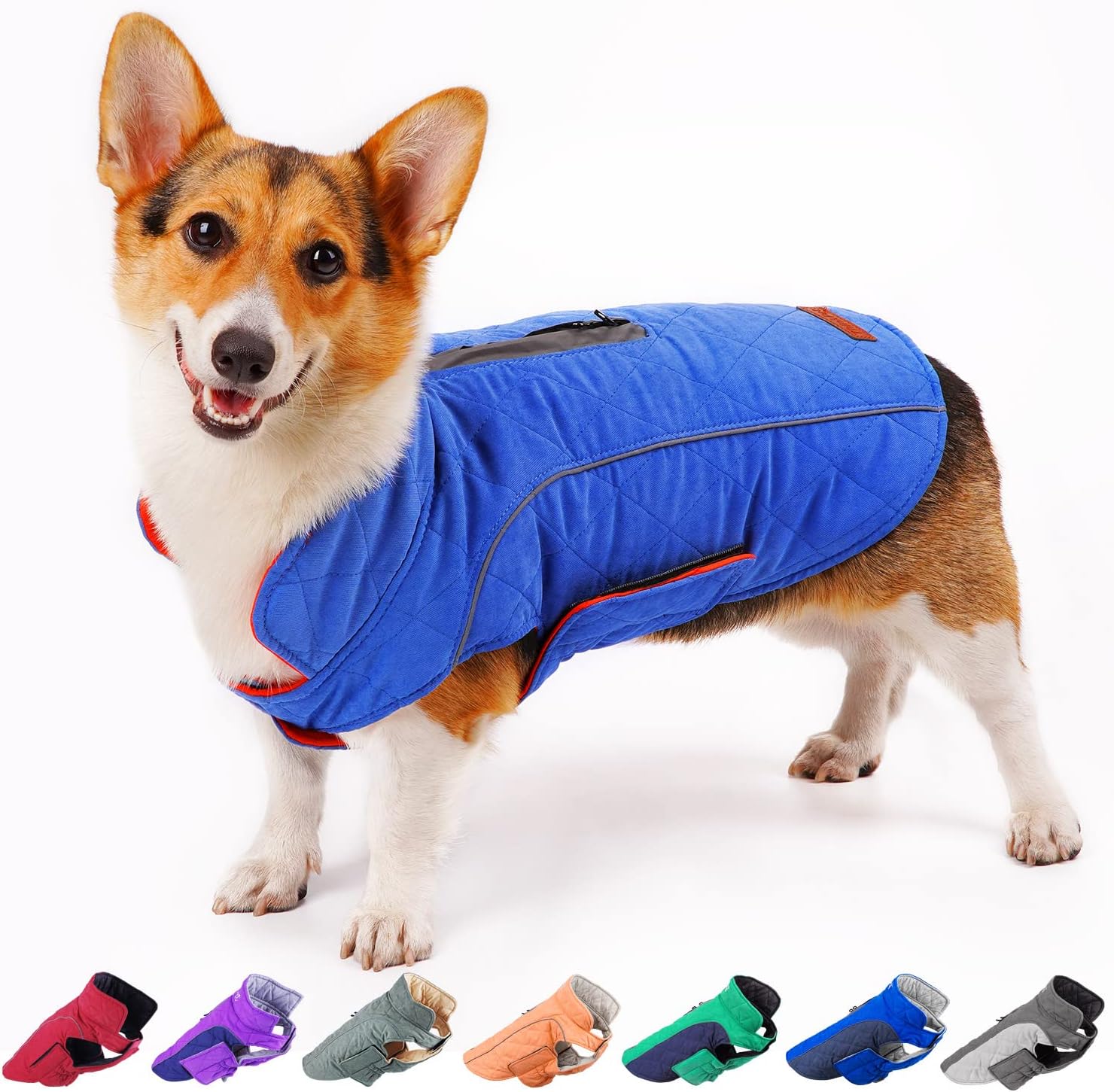 ThinkPet Dog Cold Weather Coats Cozy Waterproof Windproof Reversible