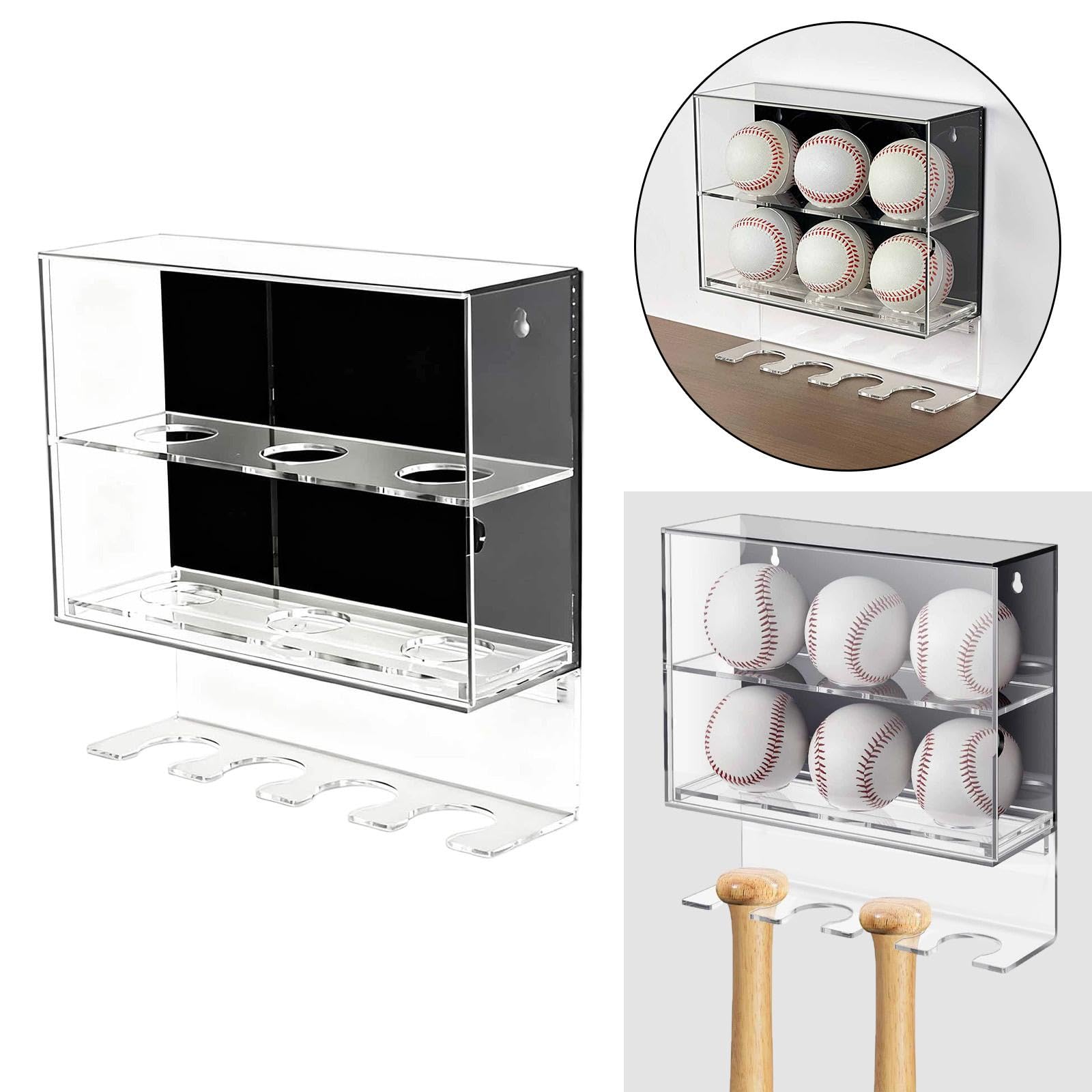 Caja Protectora Antipolvo De Acrílico para 6 Balones Y 4