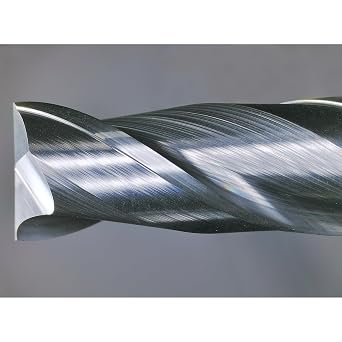 Tools 2フルート超硬エンドミル、合金鋼、鋳鉄、アルミニウムの切断用スクエアフライスカッター -チゼルエッジ 垂直フライス加工に適しています - 3/8シャンク3/8-2.5インチ 2個