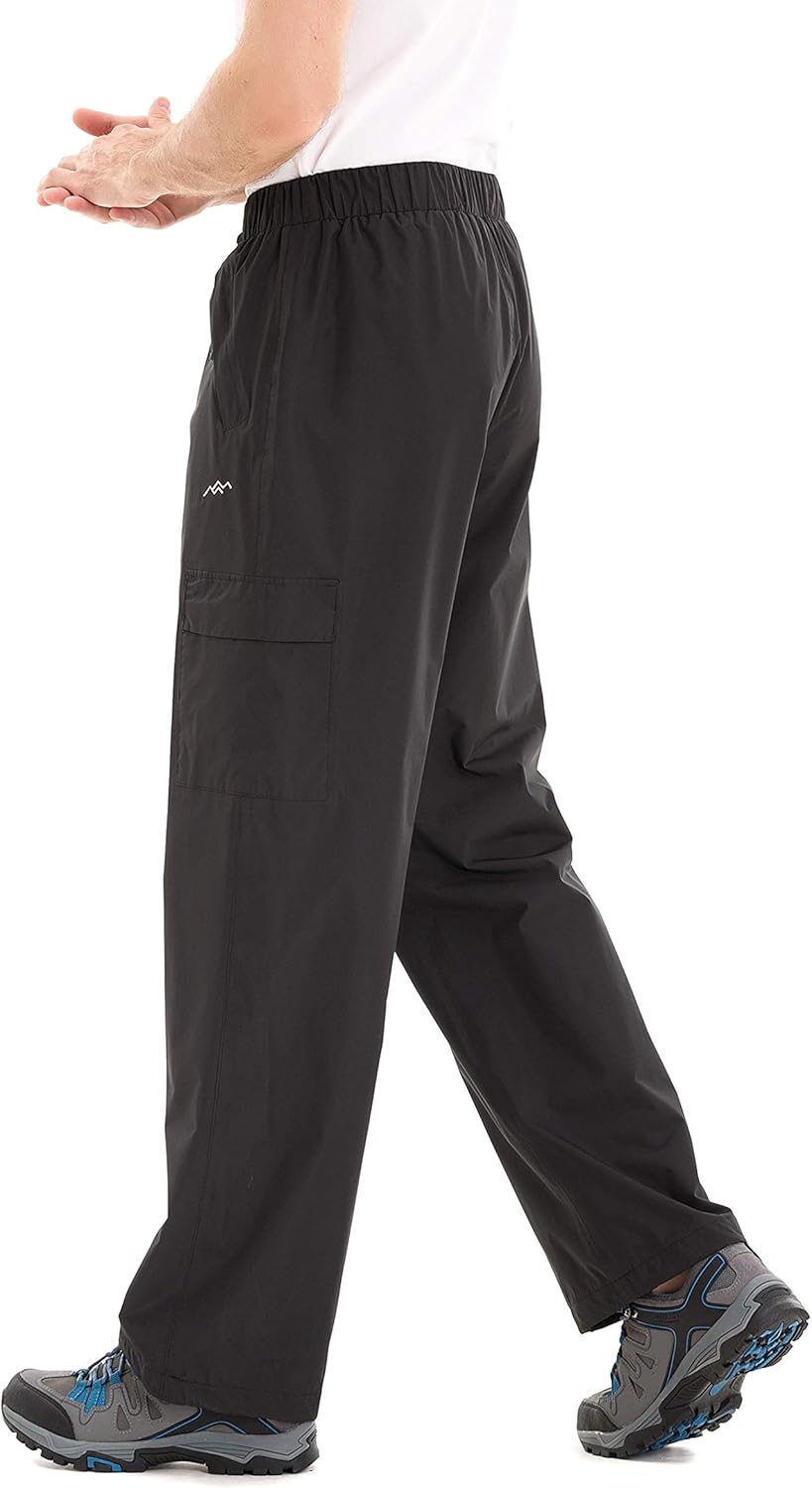 TRAILSIDE SUPPLY CO. Men's Snow Rain Pants Basic Insulated Workout Pants,Waterproof,Windproof - Image 2