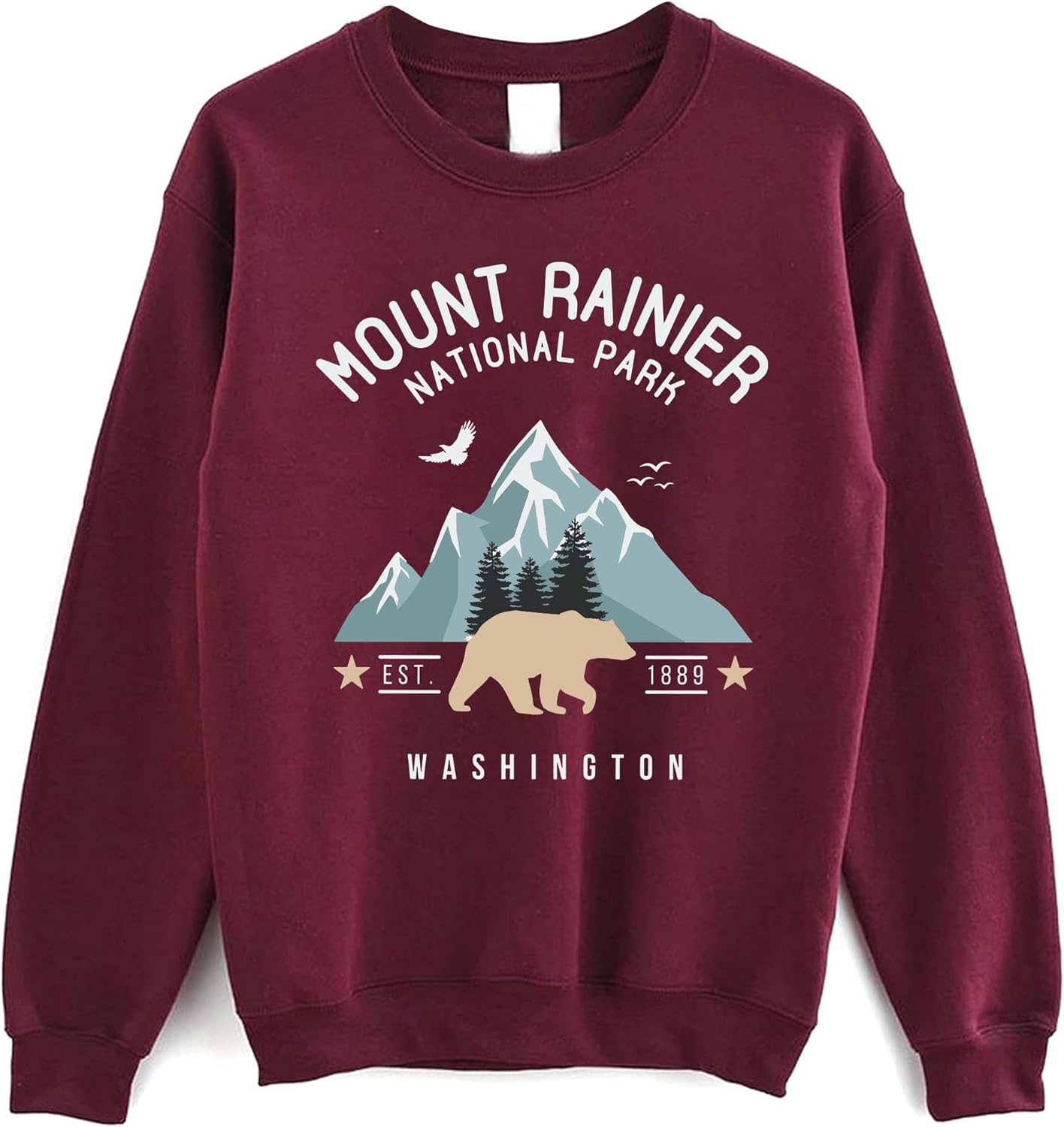 Mount Rainier National Park Sweatshirt - Mt. Rainier Sweater, Washington Hiking Sweatshirt