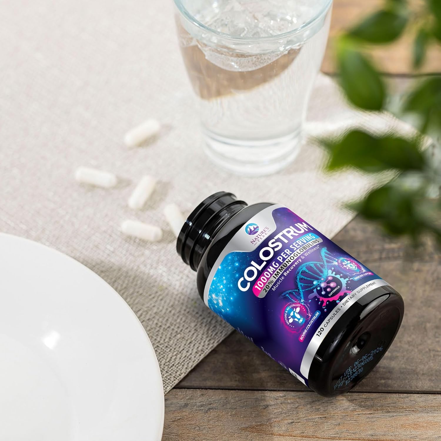 Bovine Colostrum Supplement 1000mg - with 20% Immunoglobulins (IgG) for Immunity & Immune Support, Energy & Gut Health, SP Colostrum Powder Pills, Gluten Free, Non-GMO & Bottled in USA - 120 Capsules - Image 9