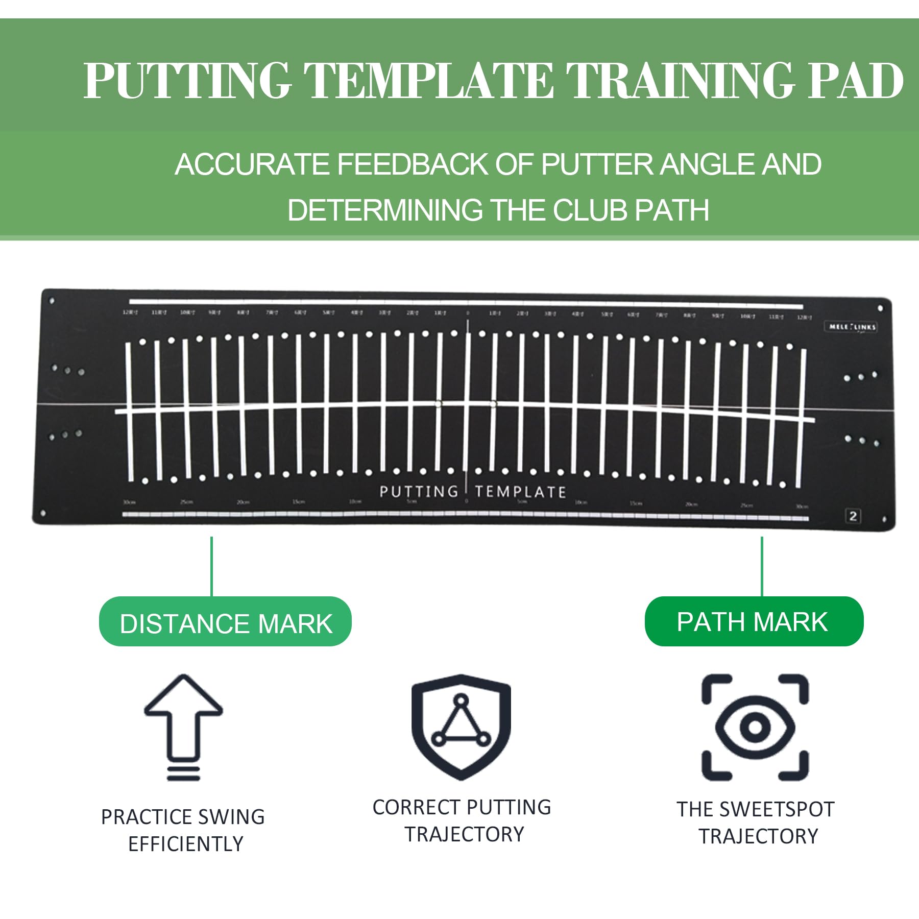 MELE LINKS Golf Set Putting Arc Trainer and Aim Target Tour Aim Golf Putting Practice Perfect Pad Golf Alignment Golf Training aid