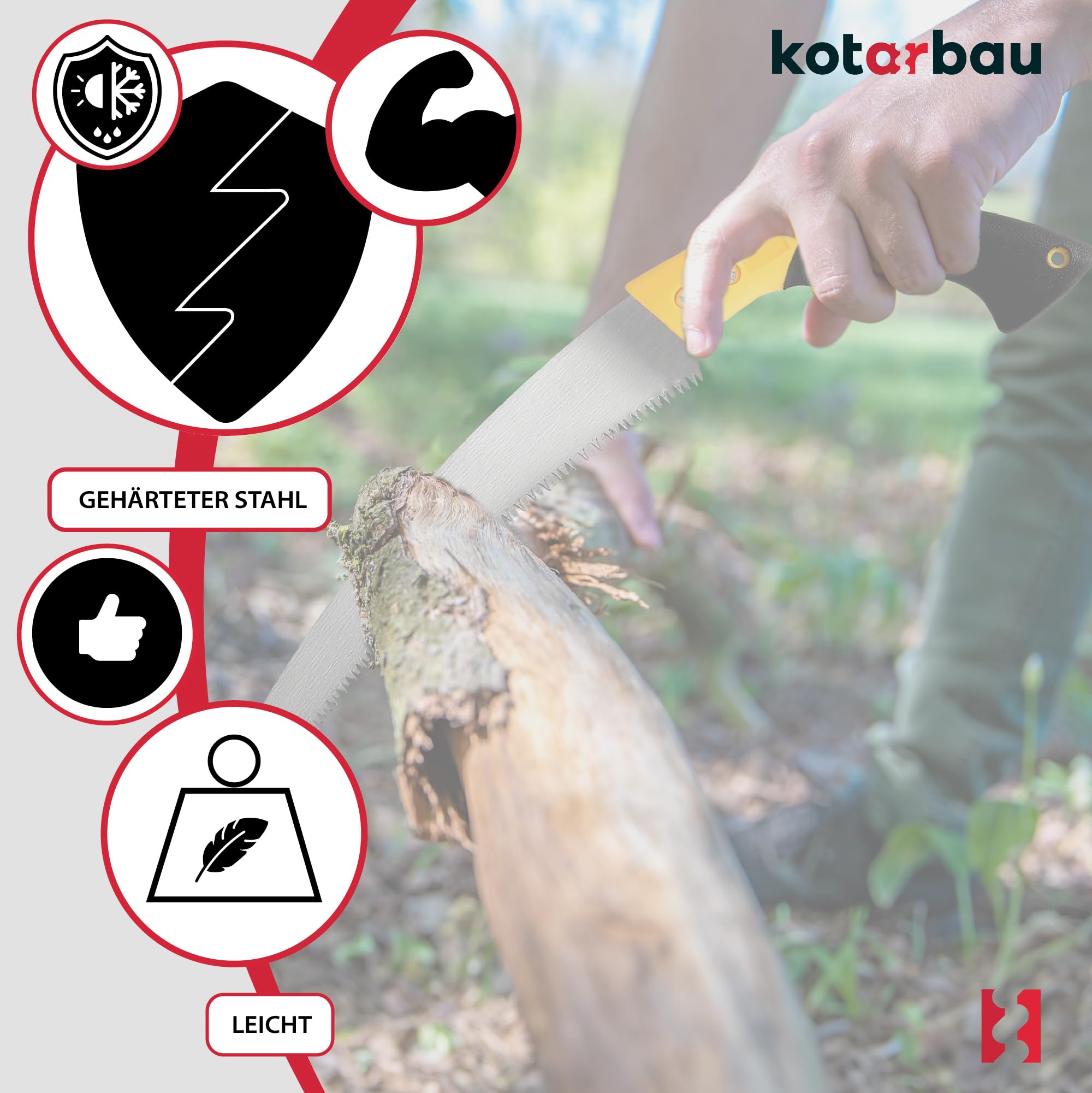 KOTARBAU® Sega da Giardino 320mm Piegata Manuale per Taglio Rami Arbusti