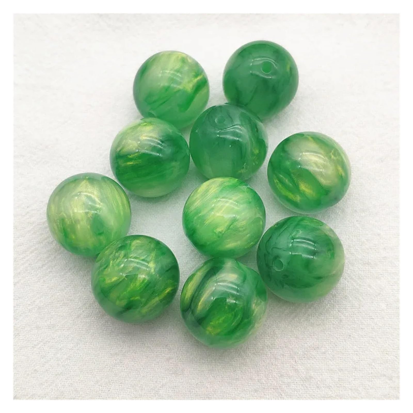 Perles Rondes épaisses en résine Effet marbre, 20mm, 100 pièces, for Collier Fait à la Main, pièces de Bricolage, résultats et Composants de Bijoux