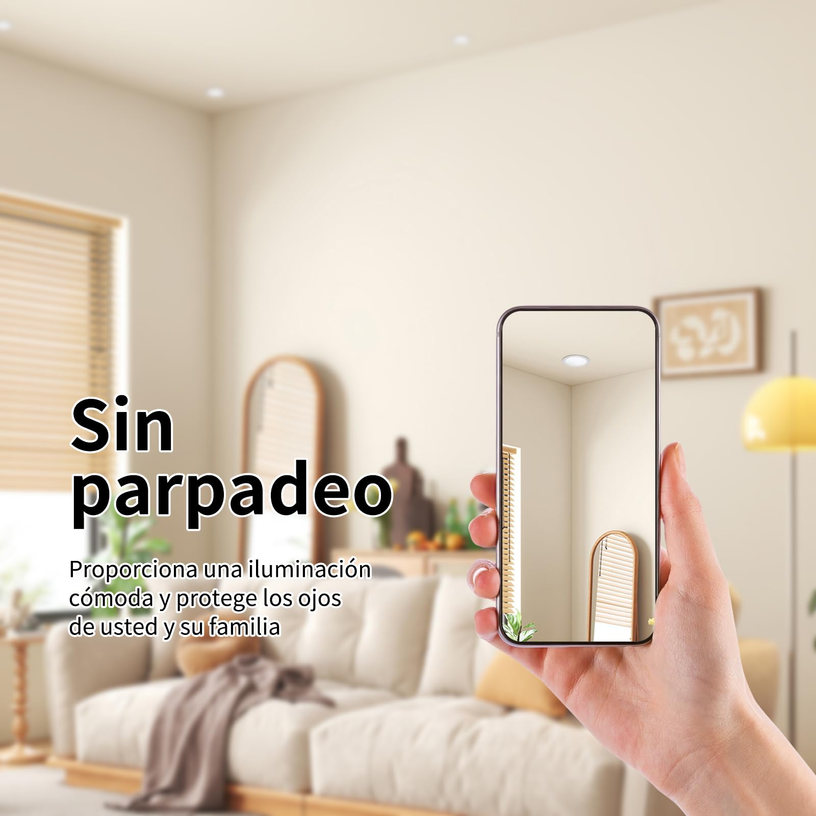 5W Ojo de buey led para techo, 3000K/4000K/6000K Blanco Cálido/Neutro/Frío, Downlight LED Techo Empotrable IP44 para Baño Cocina Sala de Estar Ø65-75mm Agujero, Pack de 10