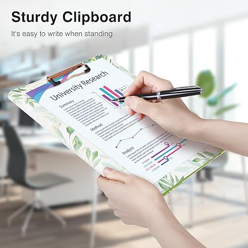 Vista 90 de Ospelelf Folio portapapeles con bloc de notas y bolsillo de cuero para almacenamiento de portapapeles para mujeres Tarotcards negras