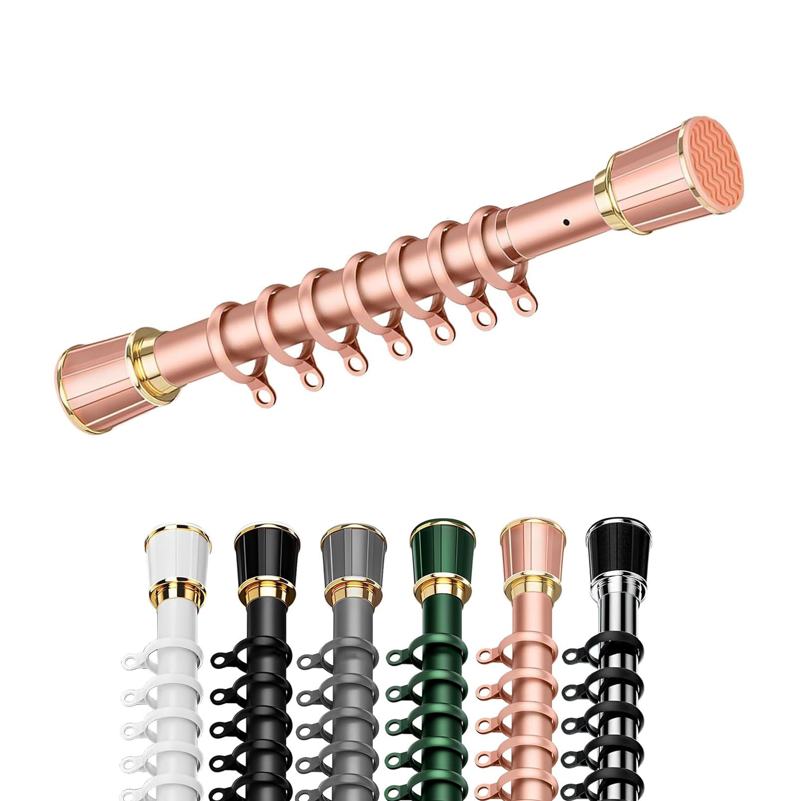 GLDYTVF Extendable NoDrill Shower Curtain Pole 4.15.0m Adjustable Tension Rod for Bay Windows Room Divider Easy Installation Durable Modern Design