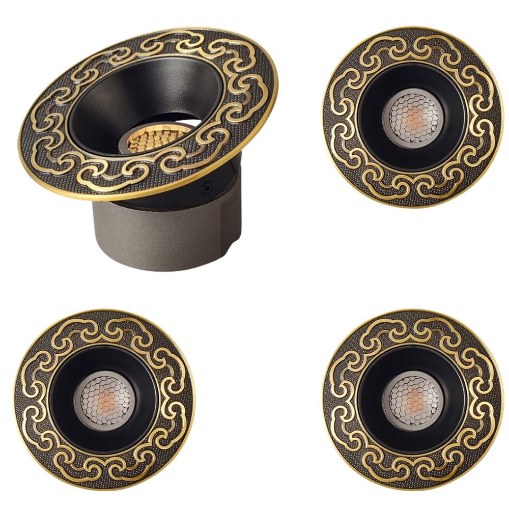 JKJZSALJ 4Pack 4.3 Inch Brass Led Recessed Ceiling Light With Remote Control,Dimmable Led Can Lights,Cri 90+,12W Led Recessed,3Cct Led Recessed Ceiling Light…,Dark