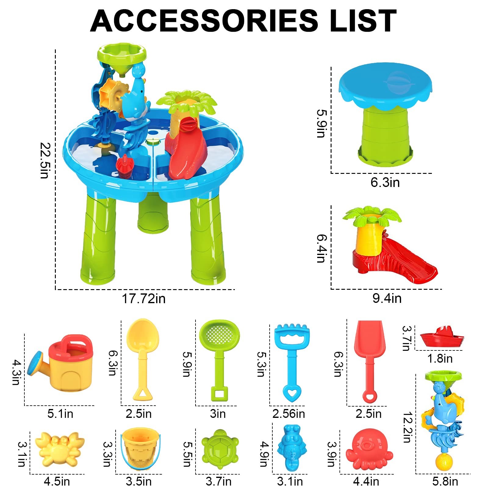 Dewdat Wasserspiel-Tisch Für Kinder - 4-in-1 Spielküche Mit Echtem Wasserhahn Für Drinnen & Draußen