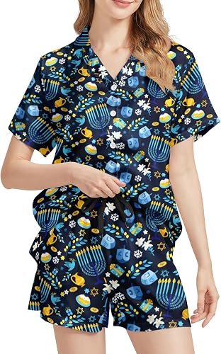 Hanukkah Satin Short Pajama Set