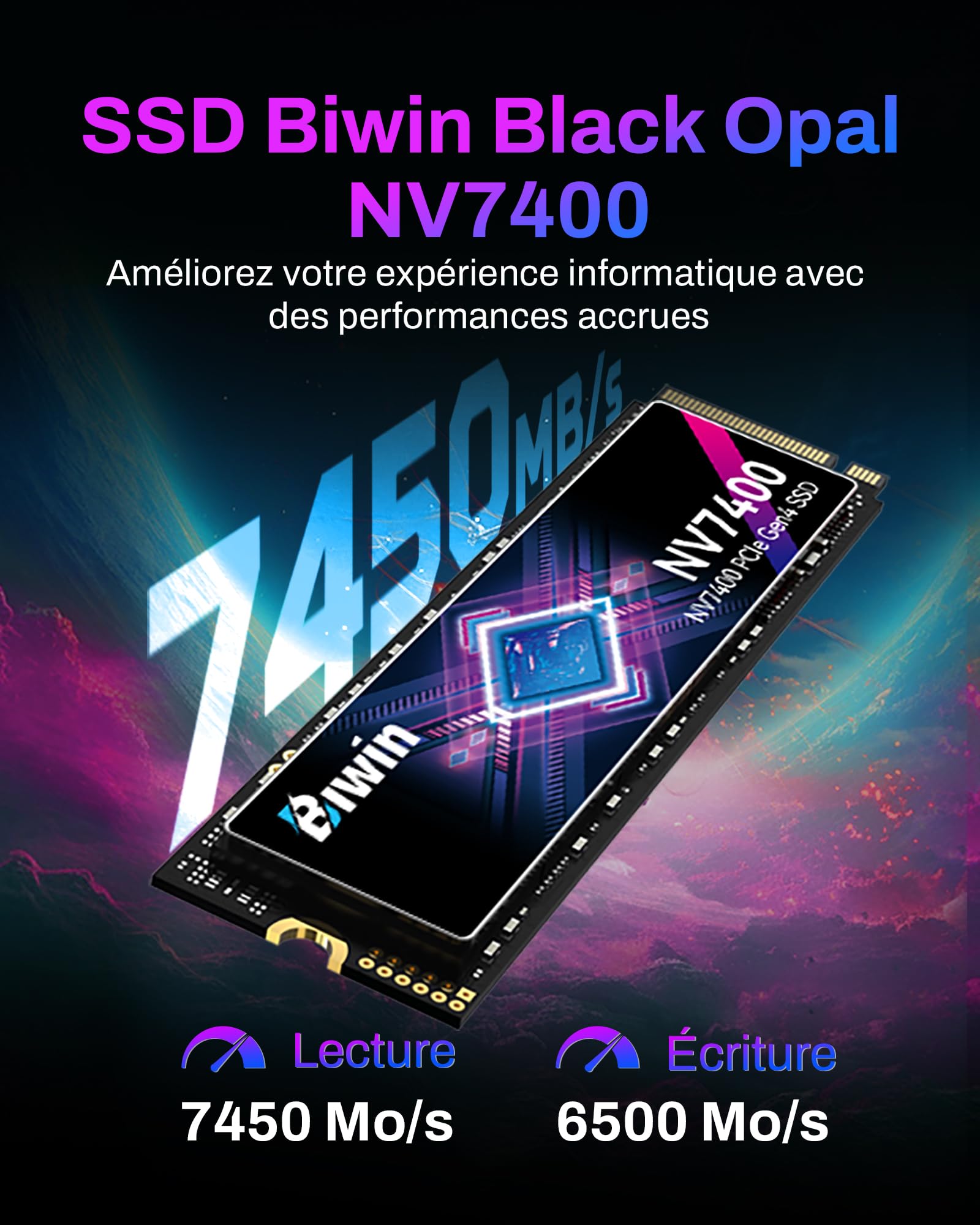 Amazon.com: BIWIN Black Opal NV7400 1TB SSD Gen4x4, Read Speed up