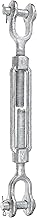 Indusco 93900331 Hot Dipped Drop Forged Galvanized Steel Jaw and Jaw Turnbuckle, 5200 lbs Working Load Limit, 3/4