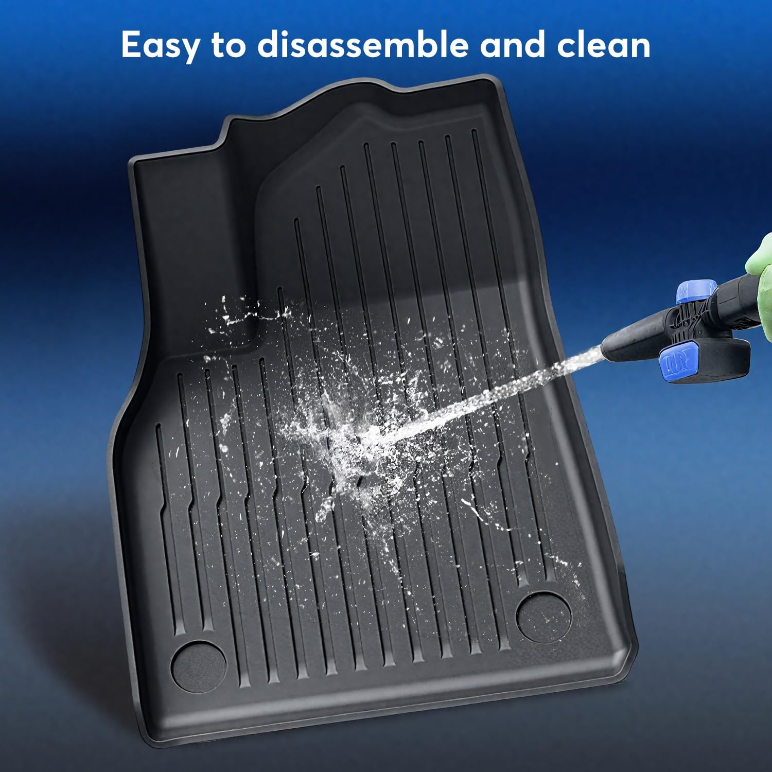 10PCS All-Weather Floor Mats for Tesla Model Y Juniper 2025 2026 Accessories, TPE Waterproof Non-Slip Custom Fit Liners for Front Rear & Trunk