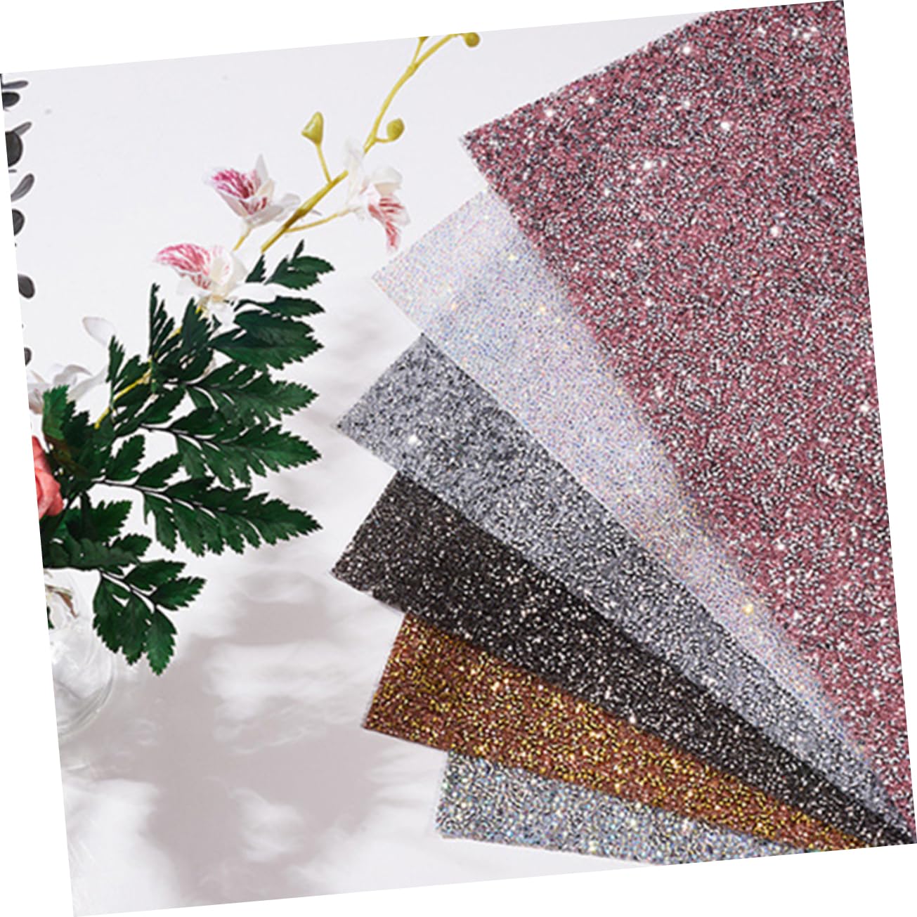 2pcs Nail Art Rhinestone Table Mat with Diamond Accents for Creative Manicures and Stylish Nail Cover for Salons and Enthusiasts Red