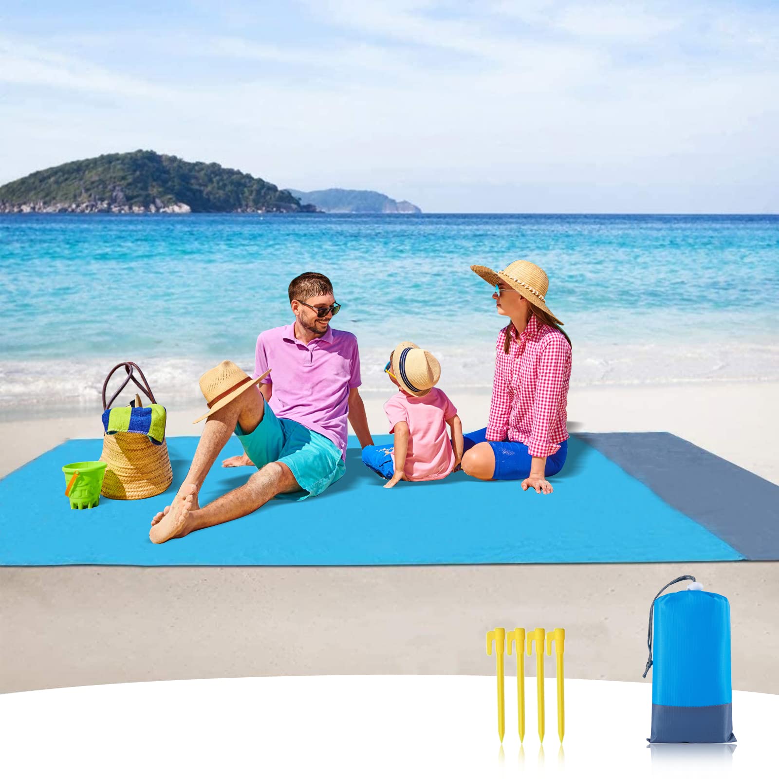 Telo Montagna Tappetino Da Picnic Coperta Da Picnic Impermeabile, 200x200 Cm Coperta Per Picnic