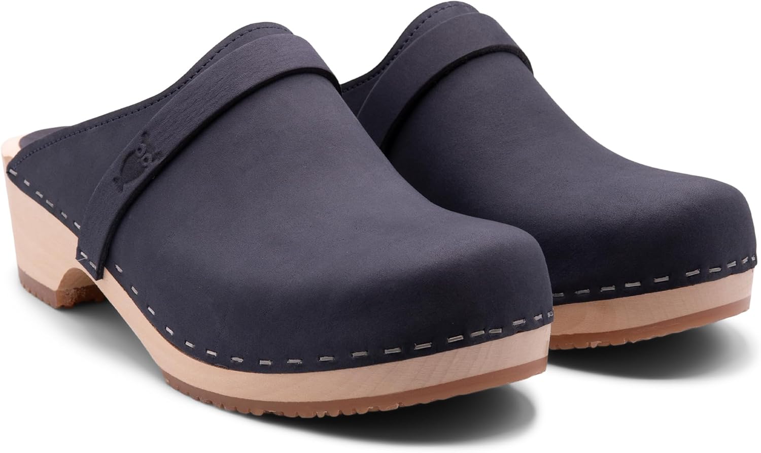 Sandgrens Handmade Swedish Wood Clogs for Women, Low Heel Mule | Tokyo