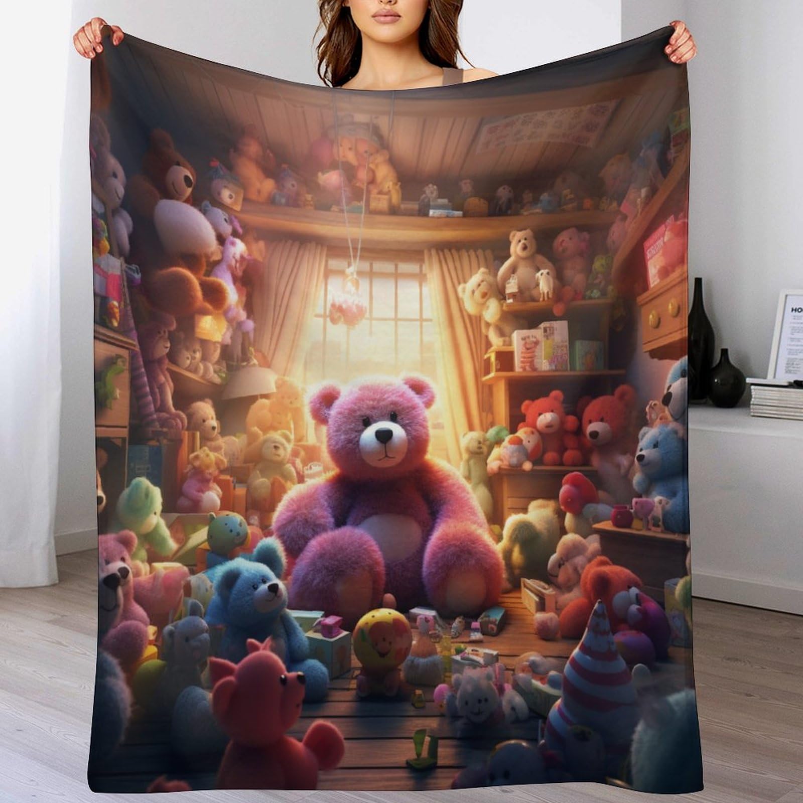 Couverture ours mignon couverture chaude et confortable douce lavable en machine