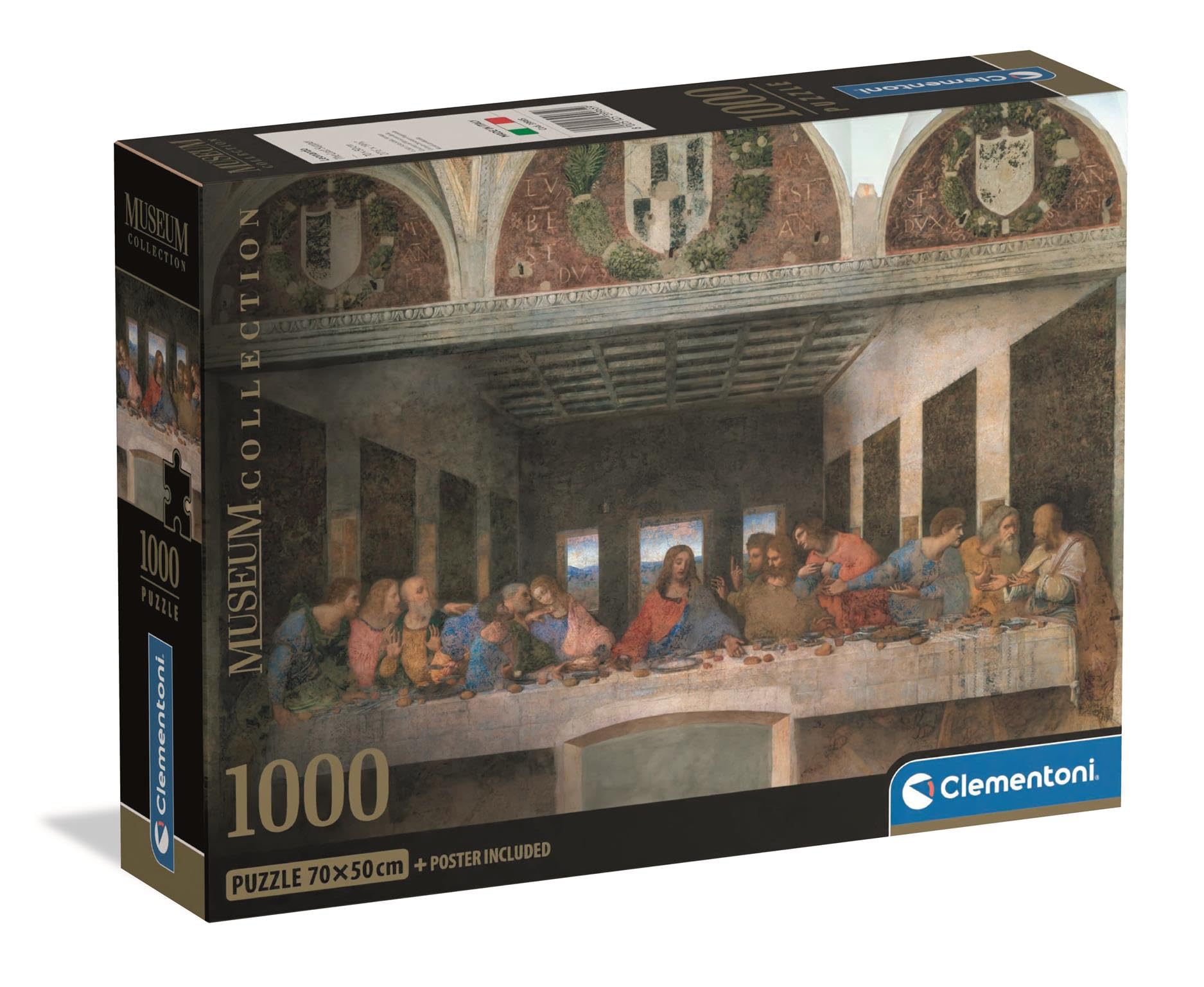 Clementoni Puzzle 1000 pieces, Museum Collection The Last Supper, Puzzle for Adults 14-99 Years, Compact box, Made in Italy, 39965