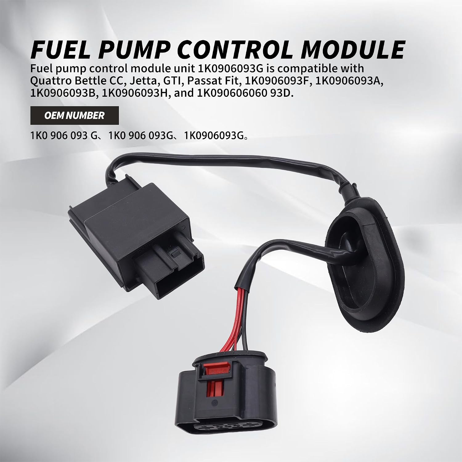 Fuel Pump Control Module Unit 1K0906093G Compatible with Quattro Bettle CC Jetta GTI Passat Fit 1K0906093F 1K0906093A 1K0906093B 1K0906093H 1K0906093D