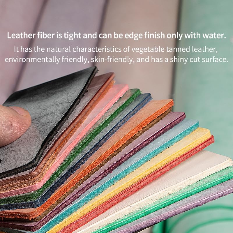 Waxy Pull-up Leather：Natural Vegetable Tanned Cow Genuine Skin Sheets for Leathercraft (Sakura Pink;30x60cm)