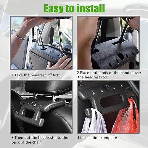 Miniatura 1 de 1 manija de agarre para automóvil, asas de agarre de seguridad de PVC para niños mayores, gancho universal multifuncional para reposacabezas de