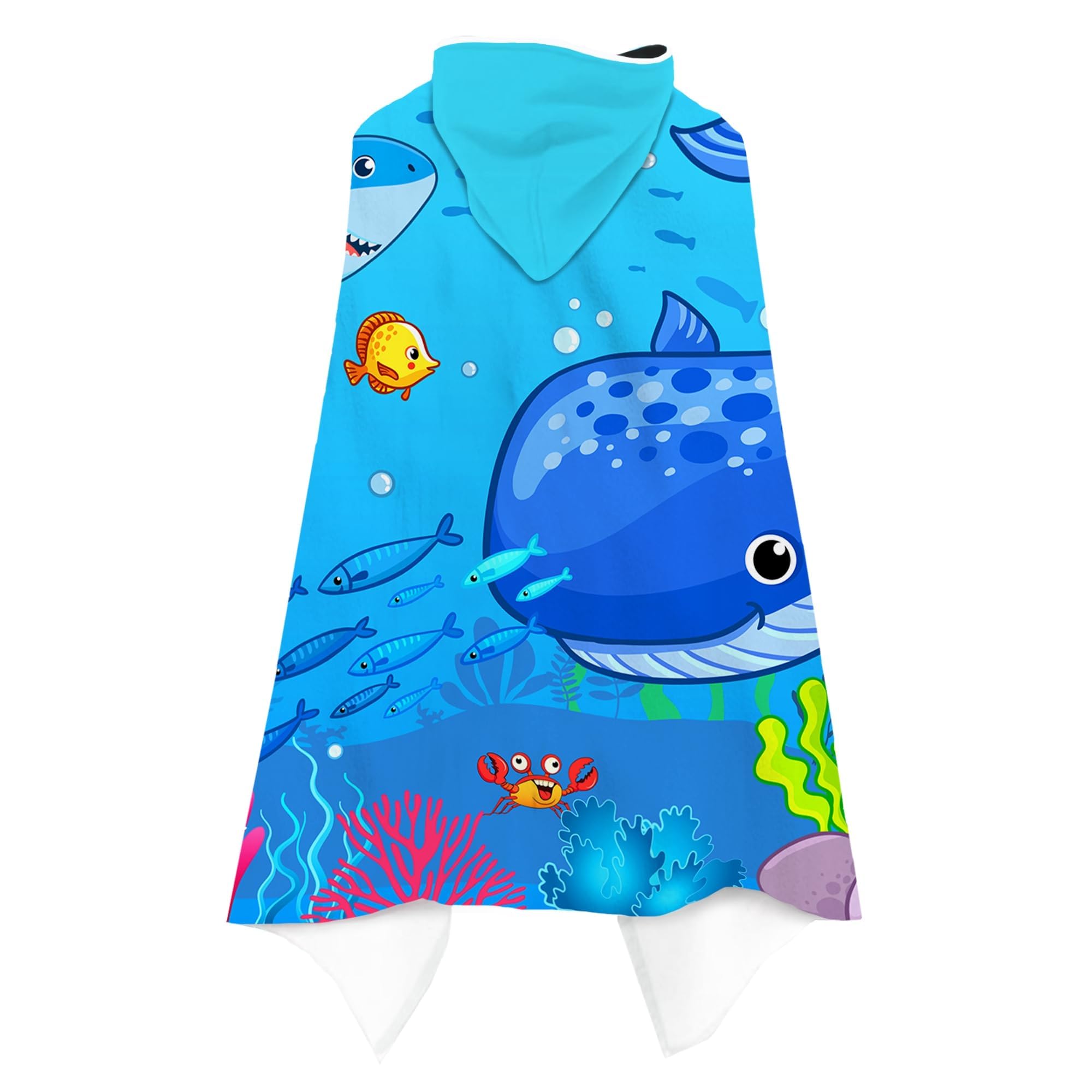 Bonsai Tree Blue Sea World - Toalla de playa con capucha para niños, bonita toalla de baño con capucha, microfibra súper absorbente, suave, poncho para piscina, 30 x 50 pulgadas