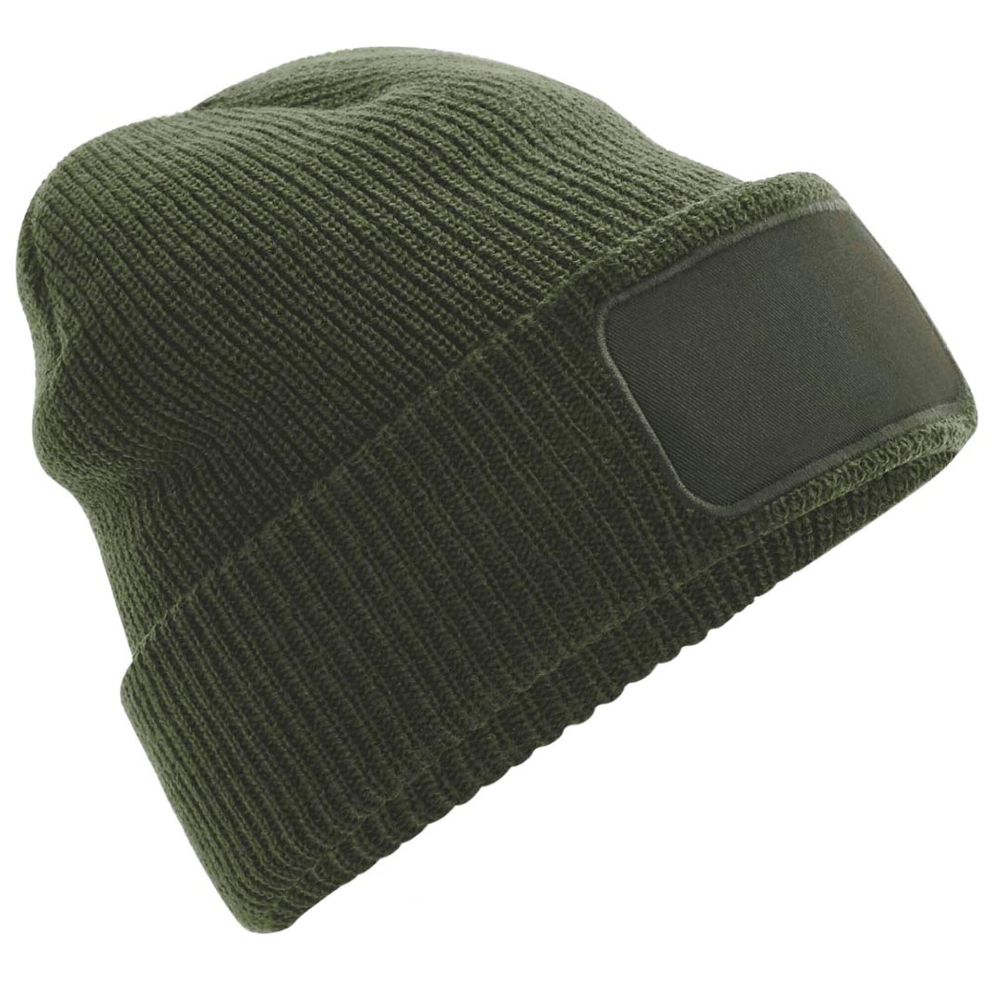 Beechfield - Ribbed Knit - Thinsulate Patch Beanie - Olive Green