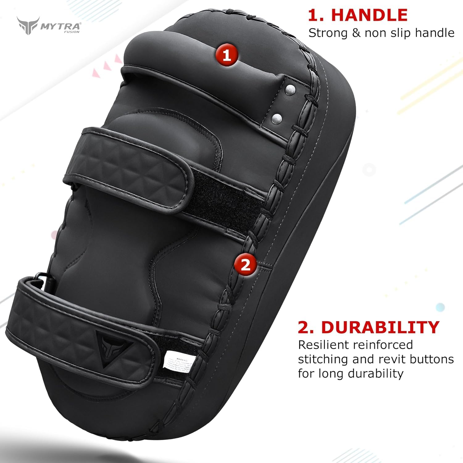 Mytra Fusion paos Muay Thai Curvo pao Muay Thai para Artes Marciales, Kickboxing, Taekwondo, Entrenamiento, paos Patadas Muay Thai Pads X 1 Unidad Individual
