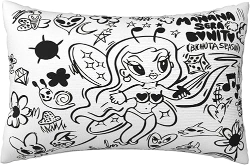 NALCKA Karol Singer G - Fundas de almohada decorativas de 20 x 30 pulgadas, funda de cojín rectangular para sala de estar, dormitorio, sofá,