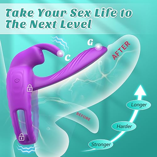Miniatura 2 de Anillo vibrador para pene juguetes sexuales para parejas y mujeres - Vibrador de pene con vibradores de clítoris de conejo, manga de juguete para