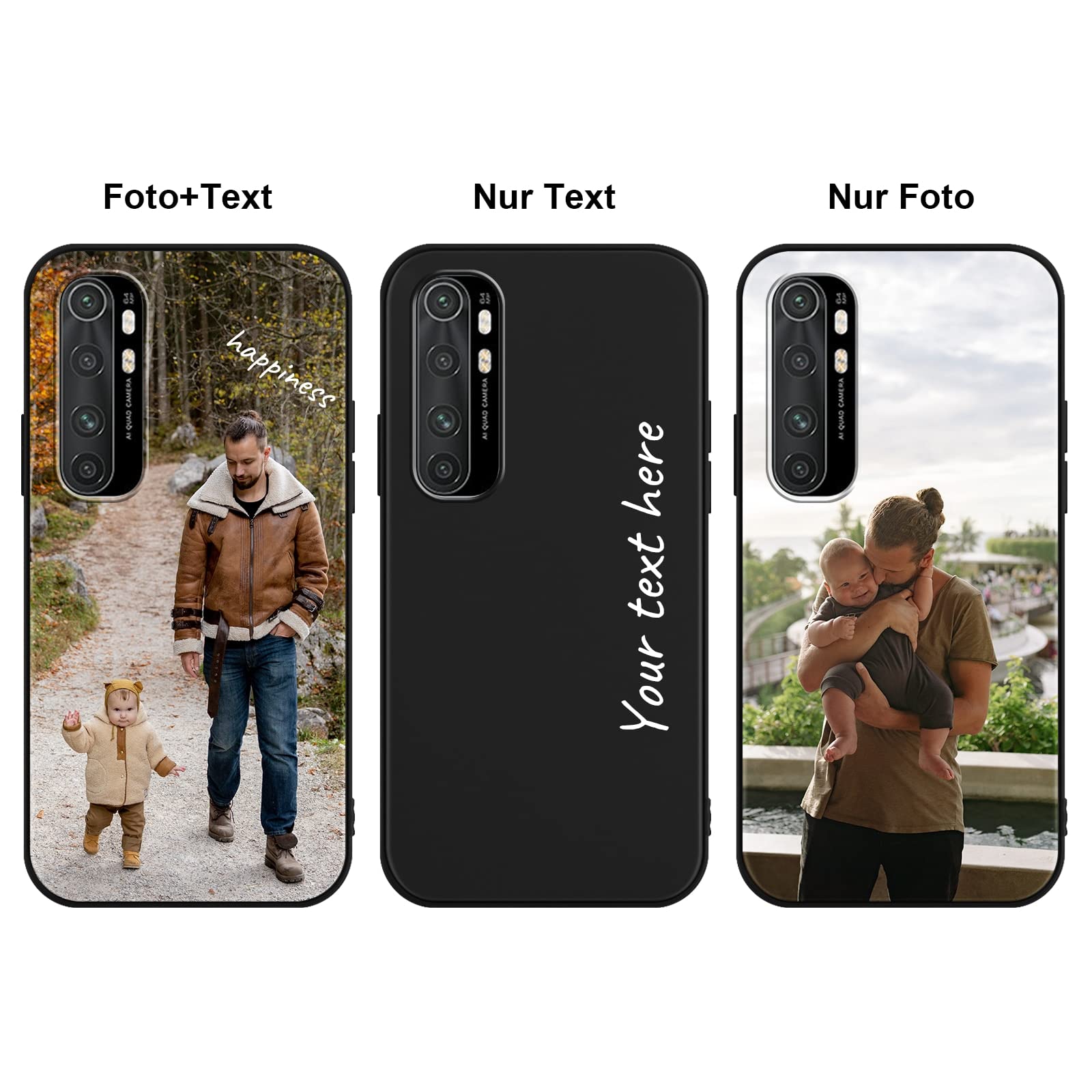 Cover Xiaomi Mi Note 10 Lite 4G Morbida Silicone 2 Pezzi - Yoedge, Nero Opaco