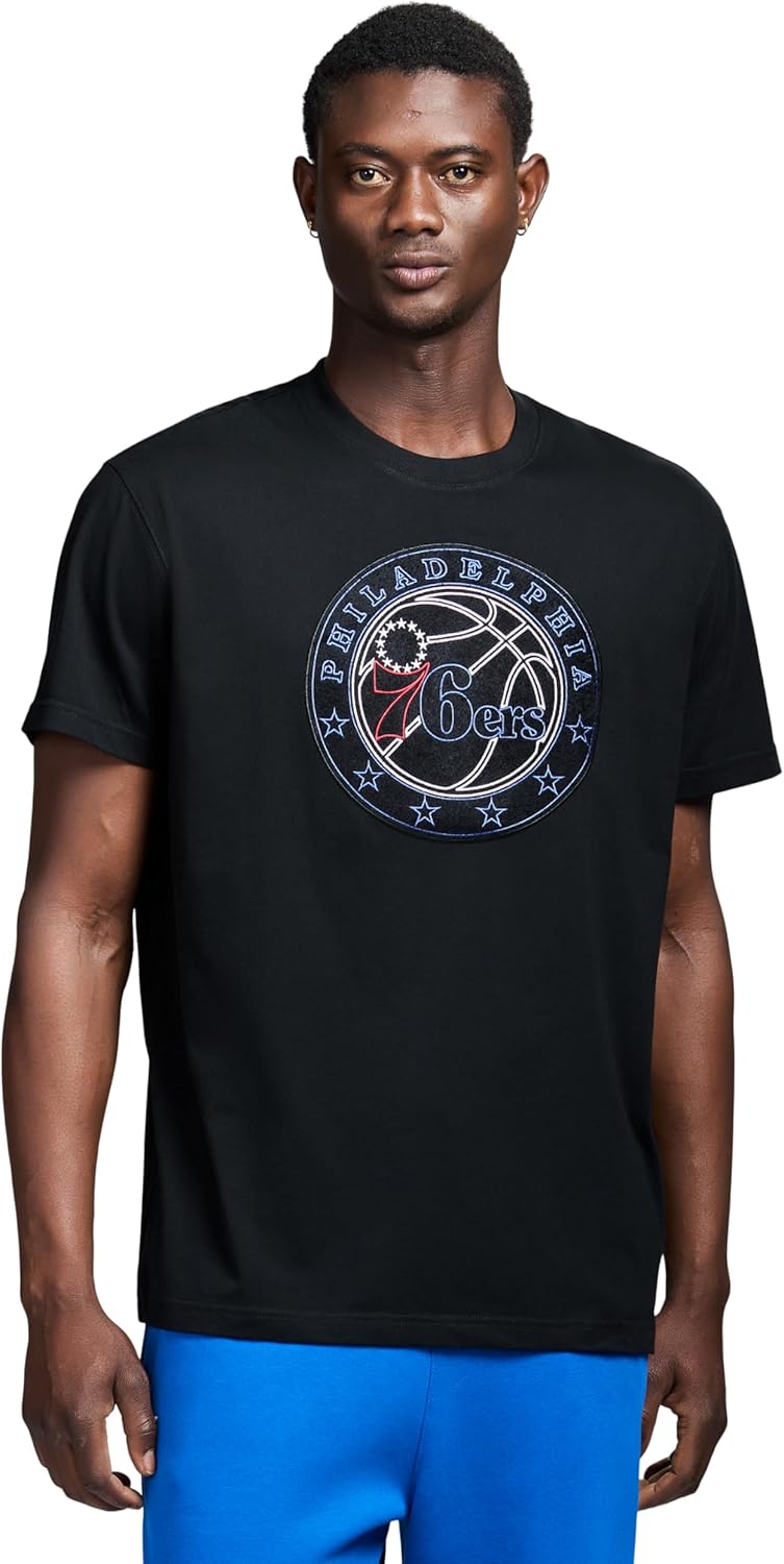 Game 7 NBA Mens Game 7 X NBA Officially Licensed Men's Short Sleeve Oversized Heavyweight Crew Neck Cotton T-Shirt