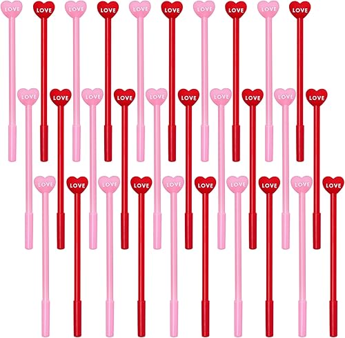 Miniatura 9 de jiebor 30 bolígrafos en forma de corazón para el día de San Valentín, bolígrafo de gel, bolígrafo de enfermera, bolígrafo divertido a granel, tinta