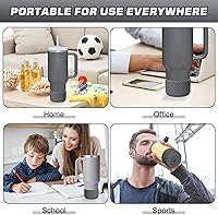 Vista 148 de WUQID Heart Shaped Texture Silicone Boot Compatible with Stanle Quencher H2.0 IceFlow Flip 20oz 30oz 40oz,Hydroo Flask 12-24oz