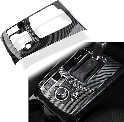 Compatible con Mazda CX-5 2025 2024 2023 2022 2021 2020 2019 2018 2017 Accesorios Cubierta de consola central de coche, panel de engranajes,