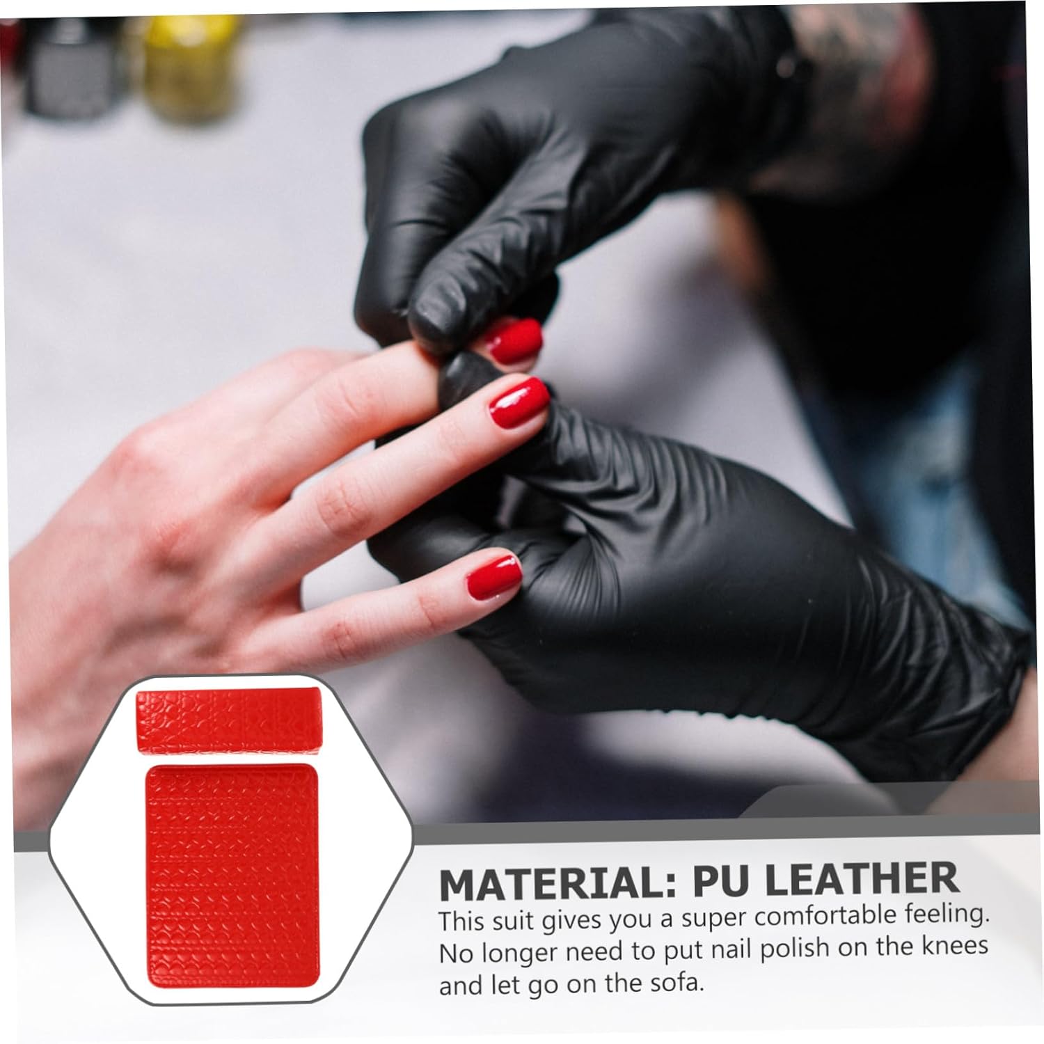 2pcs Nail Art Hand Rest Cushion Comfortable PU Leather Manicure Wrist Pillow for Nail Salon Use Portable Manicure Pillow Protecting Workbench Gift for Enthusiasts and Stylish