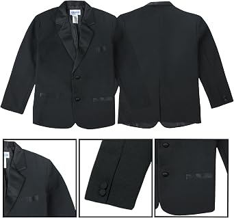 Spring Notion Boys' Classic Fit Tuxedo Suit Set, No Tail
