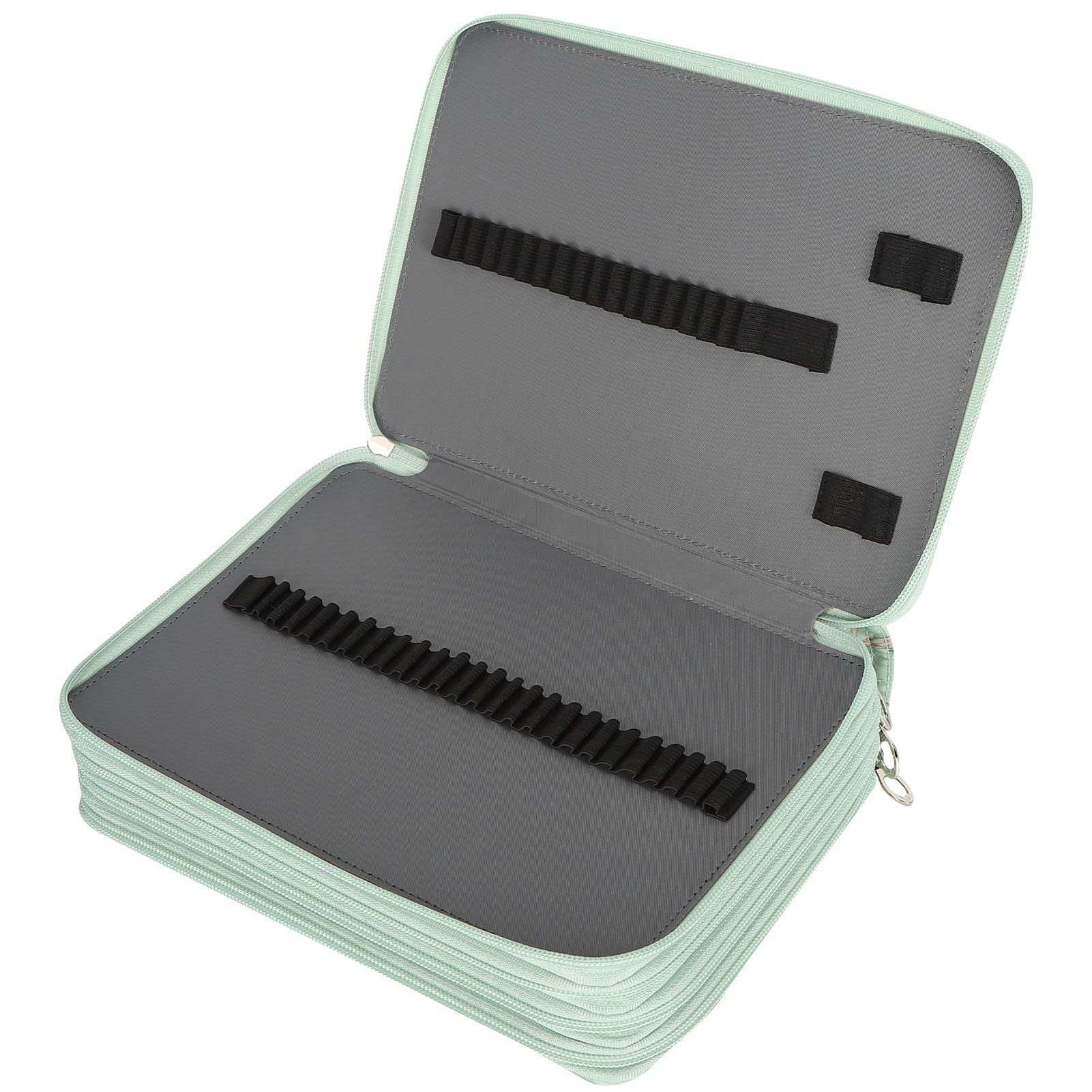 Astuccio per matite da 200 slot, astuccio per matite rosa di grande capacità a 4 strati, organizer per penne, portapenne per artisti (Rose on green background)