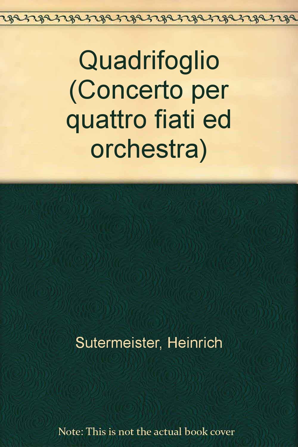 Partition d'étude concerto pour flûte hautbois clarinette basson Quadrifoglio