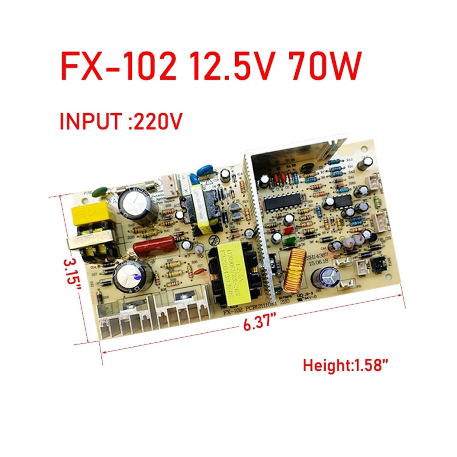 FX-102 12,5 V Gabinete De Vino Tinto Placa De Alimentación Tablero Principal Reemplazar Piezas, Accesorios De Refrigerador 220V 70W PCB121110K1
