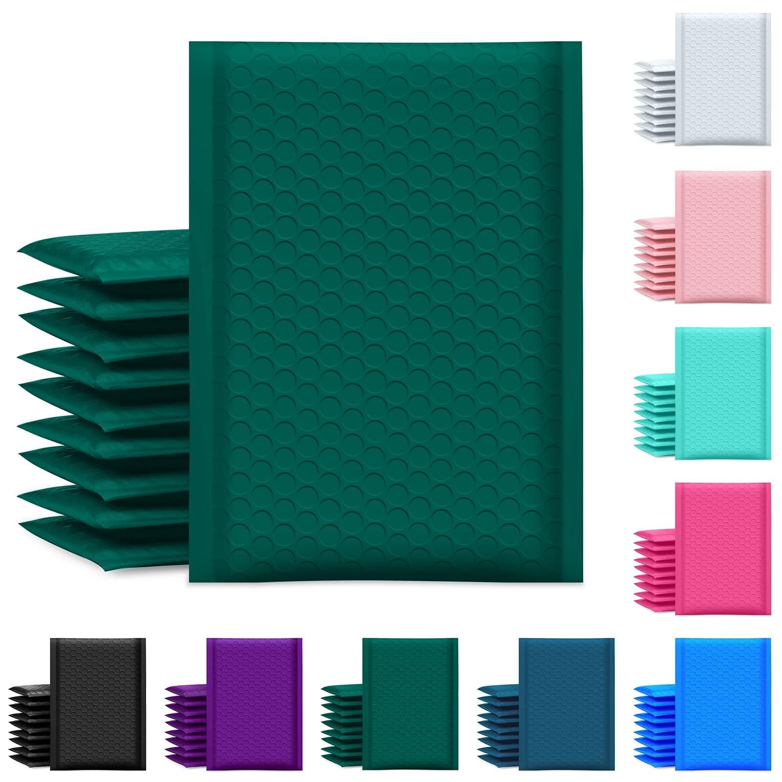 UCGOU Bubble Mailer 6x10 Inch 100 Pack Usable Size 6x9 Inch Ultramarine Green Poly Padded Envelopes Waterproof Bubble Bags for Small Business Self Seal Mailing Envelopes for Jewelry Makeup Supplies