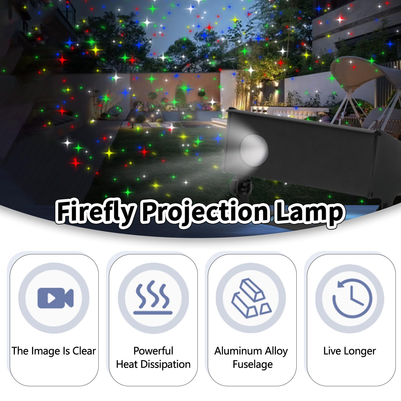 Proiettore di luci Natalizie Laser per Esterni, luci da Giardino, proiettore di Stelle Natalizie, Impermeabile, per Giardino/Feste. Blue