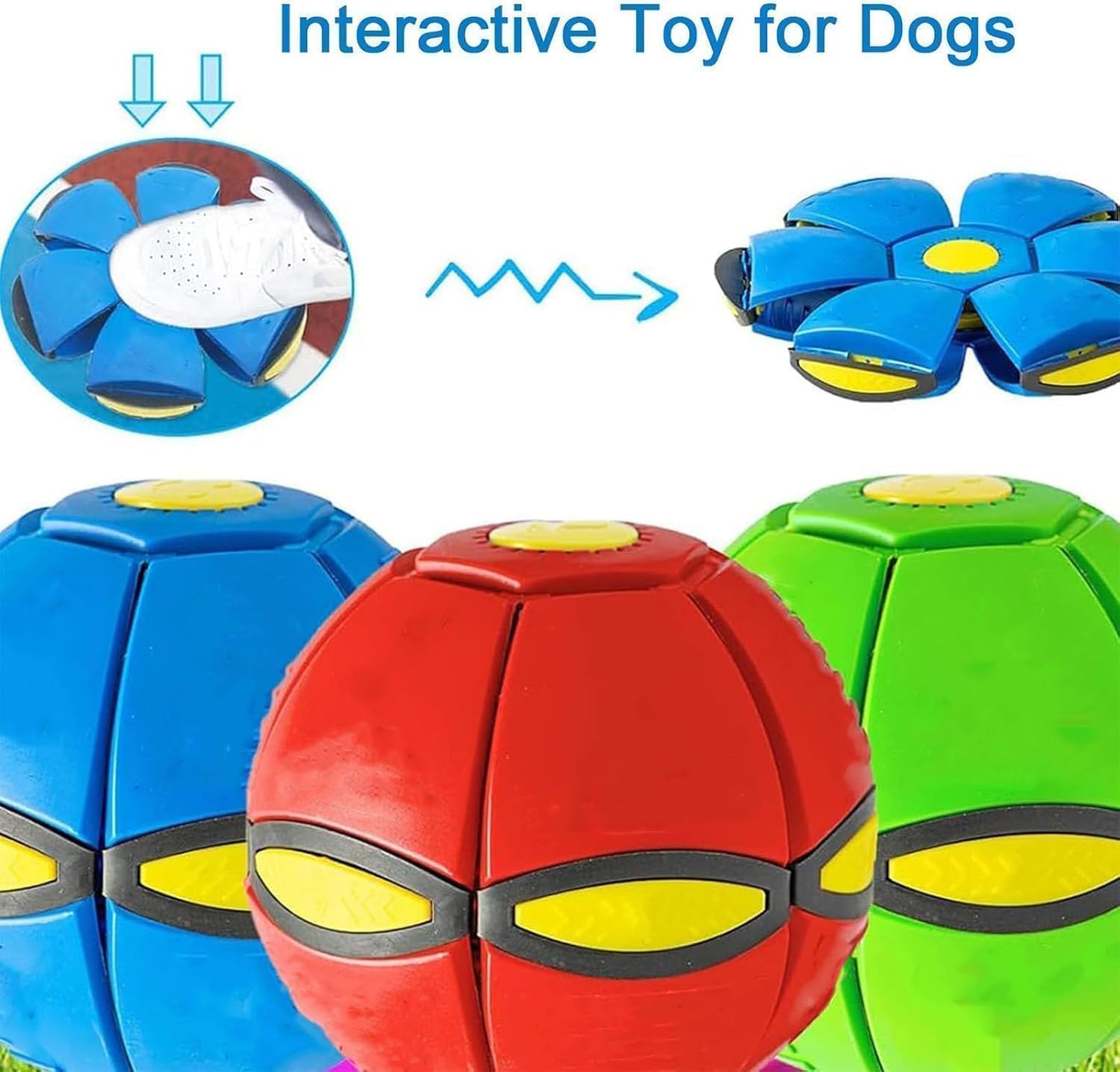 Magic Meta Ball, Magic Children Bouncing Balls with 6 Light, Magic Meta Ball Flying Saucer, Dual Form Freely Switchable Bouncy Ball for Indoor & Outdoor, Parent-Child Interaction — view 6