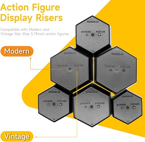 Miniatura 3 de Soporte de exhibición de figuras de 3.75 pulgadas con clavija, compatible con figuras coleccionables vintage y modernas de estrellas a escala 118, 6