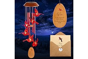Exquisite Solar Cardinal Wind Chimes: A Radiant Tribute to Loved Ones