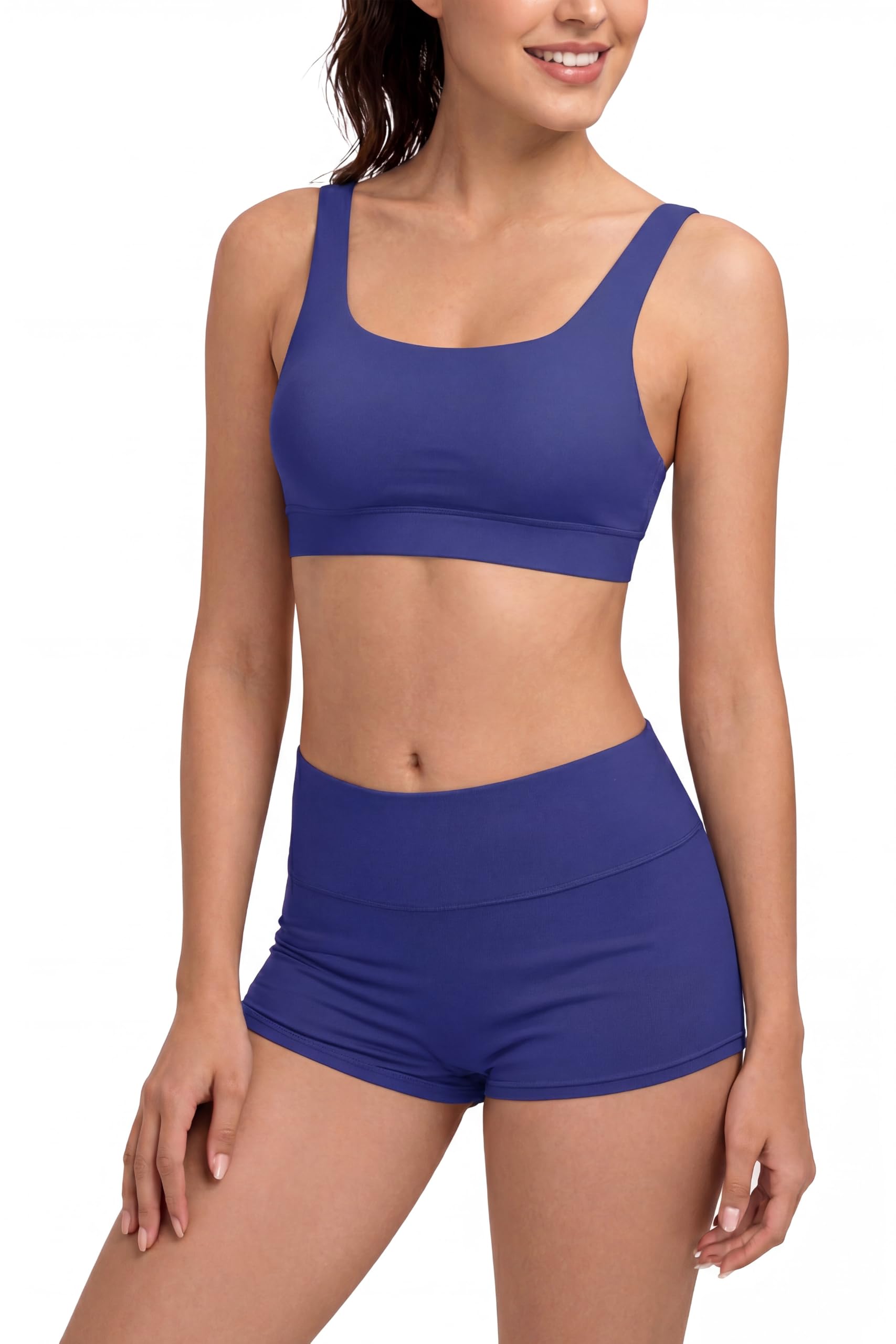 Perioden Bikini Set 2-teilig mit High Waist Shorts für Damen | Menstruationsschutz im Zwickel, breite Träger, herausnehmbare Pads, elastischer Sitz, weiches Material, Pool, Strand