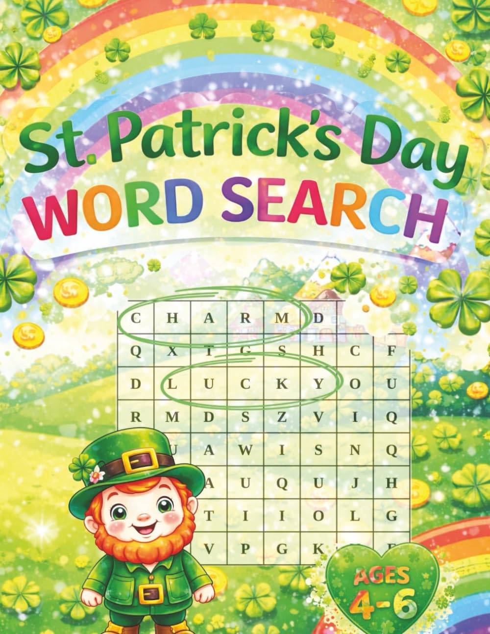 St. Patrick's Day Word Search for Kids Ages 4-6: 30 Fun Puzzles for Preschool and Kindergarten | Large Print Activity Book with Irish Themes, Lucky Charms, Leprechauns, and Shamrocks